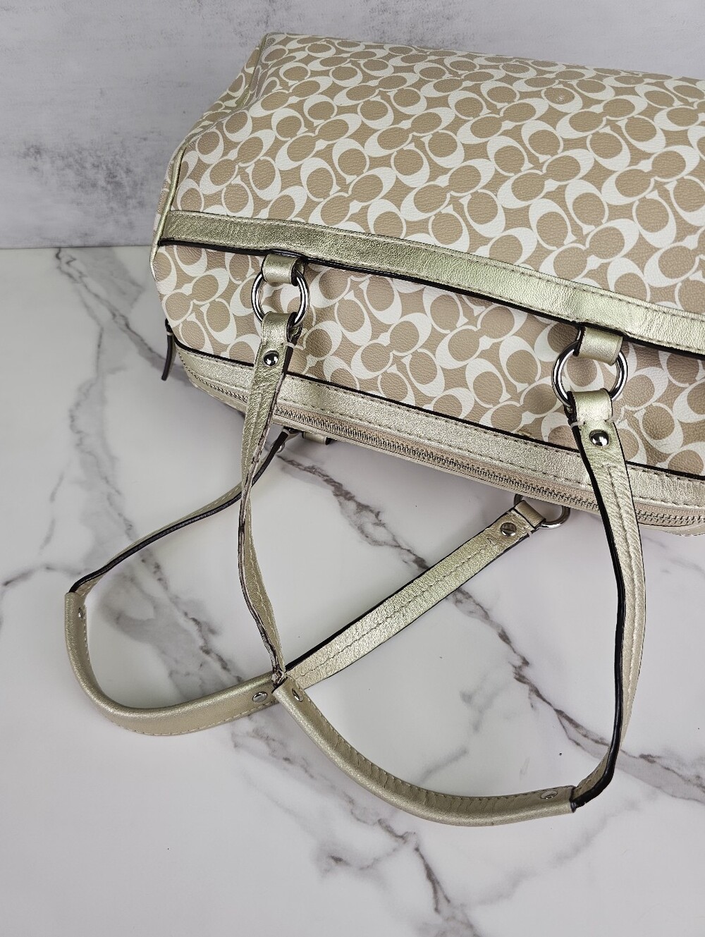 Coach Chelsea Heritage Stripe Satchel - Picture 7 of 11